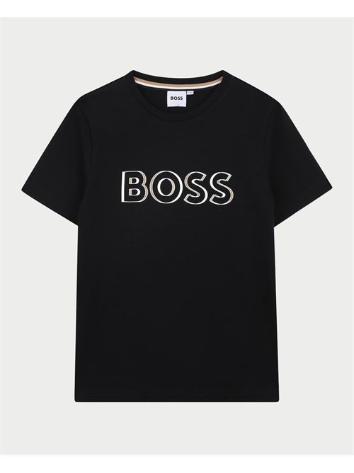 T-shirt Boss per bambini in cotone elasticizzato BOSS | J5203409B