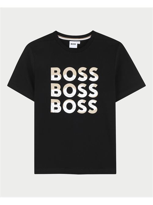 T-shirt en coton Boss pour enfants BOSS | J5203809B