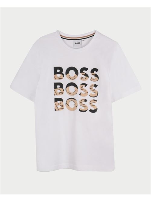 T-shirt en coton Boss pour enfants BOSS | J5203810P