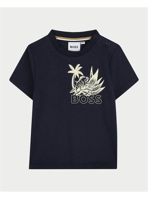 Completo bambino Boss con t-shirt e bermuda BOSS | J5212521C