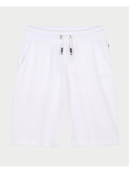 Boss kids Bermuda shorts with logo under the pocket BOSS | J5216910P