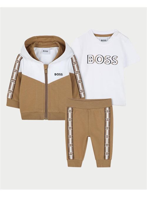 Completo Boss per neonati con felpa, t-shirt e pantaloni BOSS | J52209269