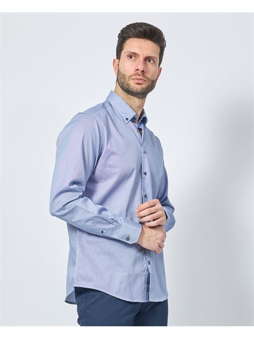 Chemise boutonnée en coton bleu Bugatti BUGATTI | 9350-78415C320