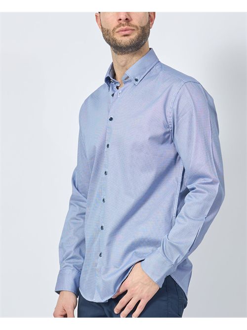 Chemise boutonnée en coton bleu Bugatti BUGATTI | 9350-78415C320