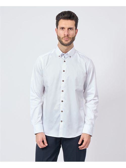 Bugatti men's shirt with contrasting buttons BUGATTI | 9350-78500C010