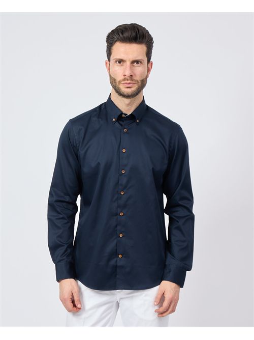 Bugatti men's shirt with contrasting buttons BUGATTI | 9350-78500C390