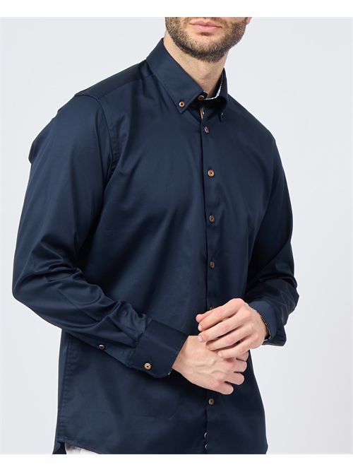 Bugatti men's shirt with contrasting buttons BUGATTI | 9350-78500C390