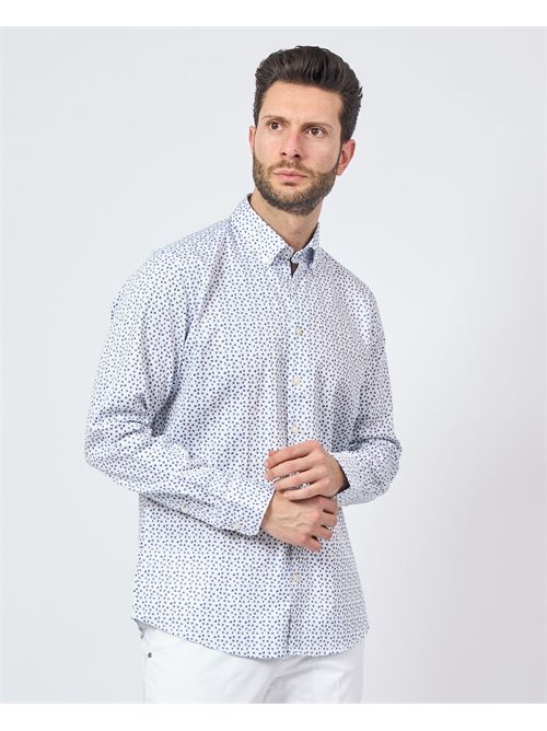 Bugatti men's shirt with micro-patterns BUGATTI | 9350-78502C390