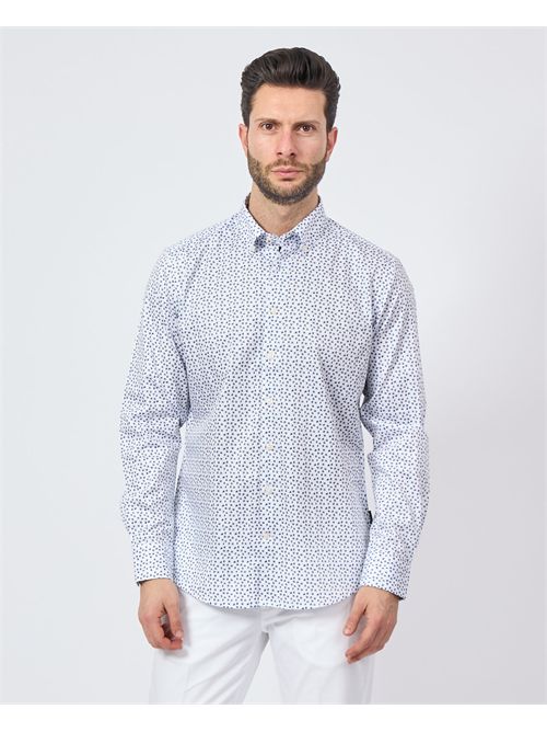 Bugatti men's shirt with micro-patterns BUGATTI | 9350-78502C390