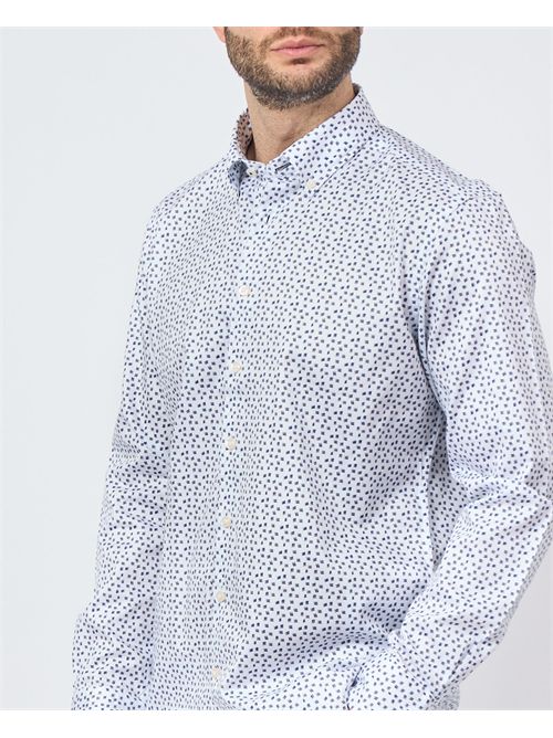 Bugatti men's shirt with micro-patterns BUGATTI | 9350-78502C390