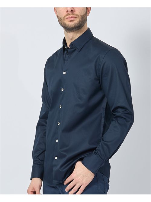 Camicia blu Bugatti con bottoni BUGATTI | 9750-78504C390