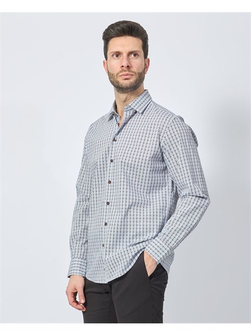 Chemise homme en coton Bugatti à micro motif BUGATTI | 9750-78604C070