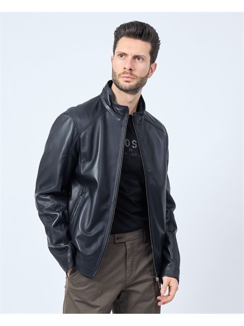 Veste en cuir entièrement zippée Bugatti BUGATTI | P10006-125096490