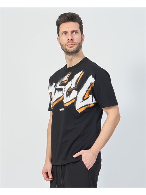 Men's T-shirt Disclaimer with decomposed logo DISCLAIMER | DS54820NERO