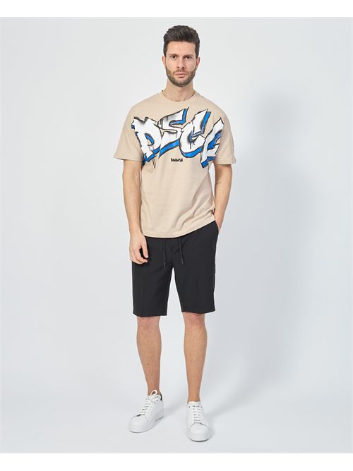 T-shirt uomo Disclaimer con logo scomposto DISCLAIMER | DS54820SAFARI