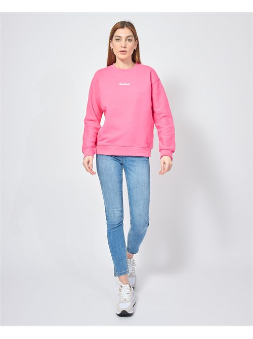 Felpa donna Disclaimer con logo posteriore DISCLAIMER | DS54910FUCSIA/BIANCO