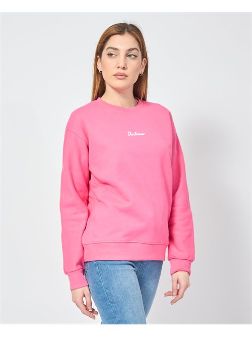 Felpa donna Disclaimer con logo posteriore DISCLAIMER | DS54910FUCSIA/BIANCO