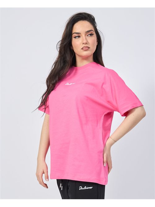 Disclaimer fuchsia t-shirt with logo on the back DISCLAIMER | DS54913FUCSIA/BIANCO