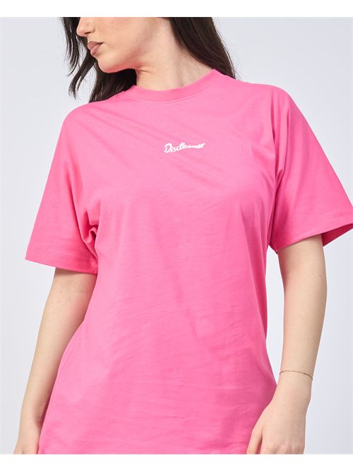 Disclaimer t-shirt fucsia con logo sul retro DISCLAIMER | DS54913FUCSIA/BIANCO