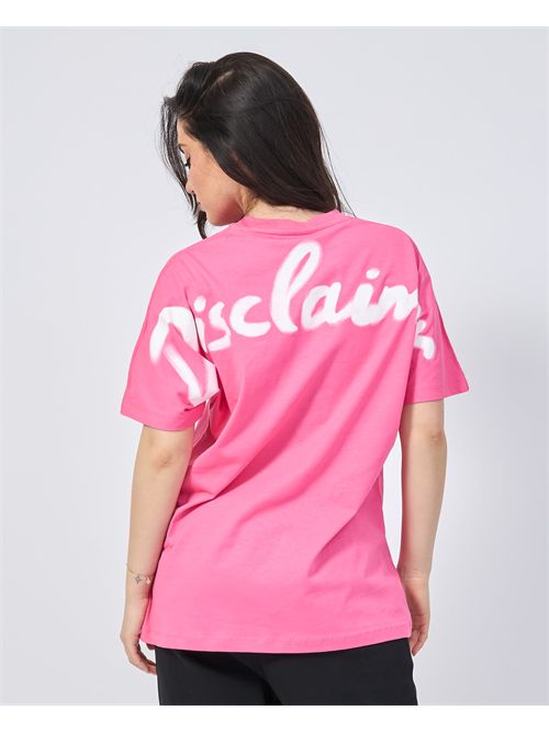 Disclaimer t-shirt fucsia con logo sul retro DISCLAIMER | DS54913FUCSIA/BIANCO