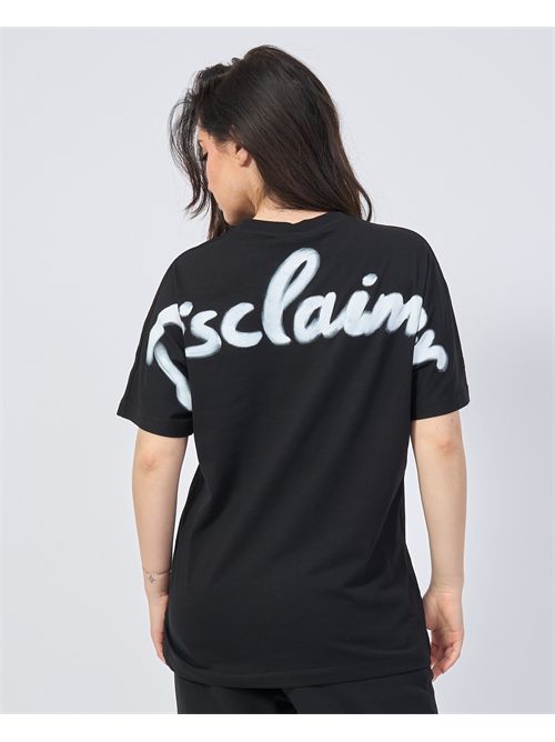 T-shirt nera Disclaimer con logo sul retro DISCLAIMER | DS54913NERO/BIANCO