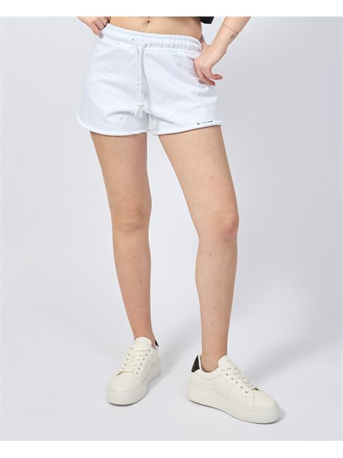 Shorts in felpa Disclaimer con elastico e coulisse DISCLAIMER | DS54932BIANCO