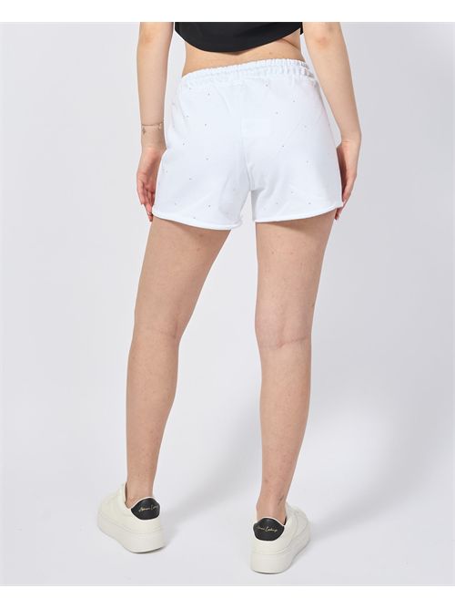 Disclaimer short polaire avec élastique et cordon de serrage DISCLAIMER | DS54932BIANCO