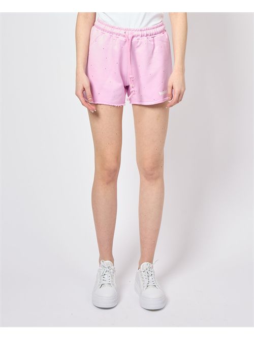 Shorts in felpa Disclaimer con elastico e coulisse DISCLAIMER | DS54932ROSA