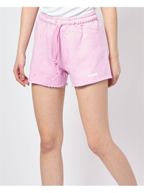 Shorts in felpa Disclaimer con elastico e coulisse DISCLAIMER | DS54932ROSA