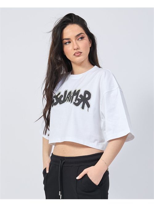 T-shirt donna Disclaimer cropped fit DISCLAIMER | DS54933BIANCO