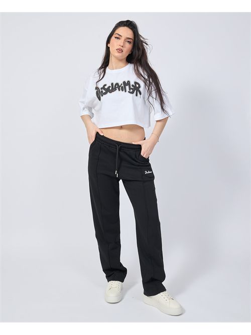 Disclaimer cropped fit women's t-shirt DISCLAIMER | DS54933BIANCO