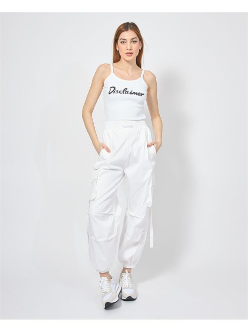 Pantalon cargo pour femme avec lacets DISCLAIMER | DS54936BIANCO