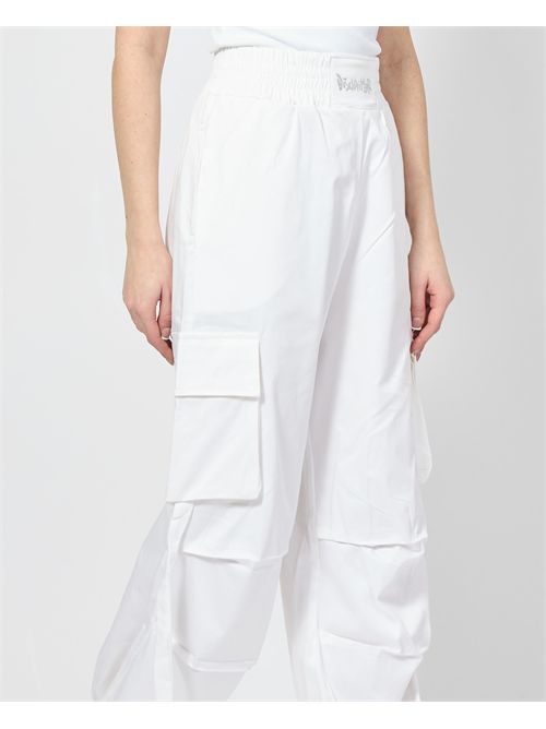 Pantaloni cargo donna Disclaimer con lacci DISCLAIMER | DS54936BIANCO