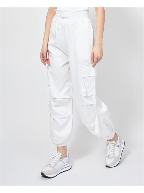 Pantaloni cargo donna Disclaimer con lacci DISCLAIMER | DS54936BIANCO