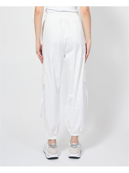 Pantaloni cargo donna Disclaimer con lacci DISCLAIMER | DS54936BIANCO