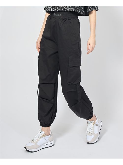 Pantaloni cargo donna Disclaimer con lacci DISCLAIMER | DS54936NERO