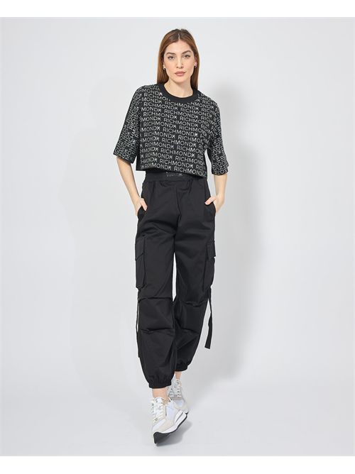 Pantaloni cargo donna Disclaimer con lacci DISCLAIMER | DS54936NERO