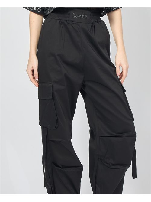 Pantaloni cargo donna Disclaimer con lacci DISCLAIMER | DS54936NERO