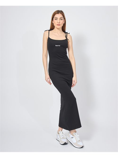 Disclaimer black long dress with logo DISCLAIMER | DS54938NERO