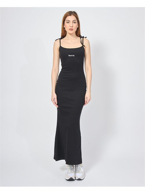 Robe longue noire avec logo DISCLAIMER | DS54938NERO