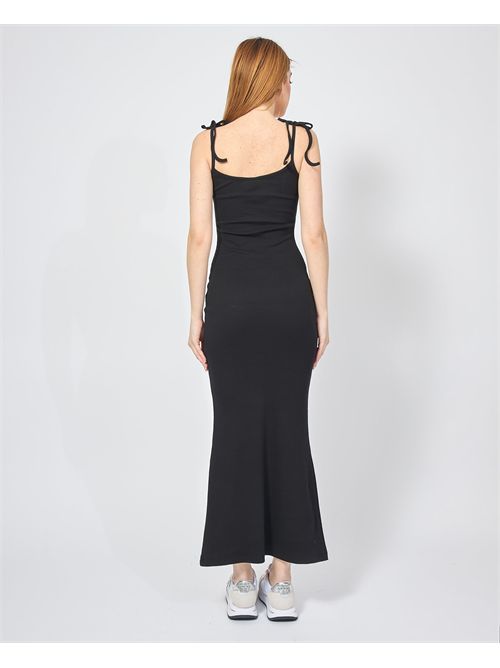 Disclaimer black long dress with logo DISCLAIMER | DS54938NERO