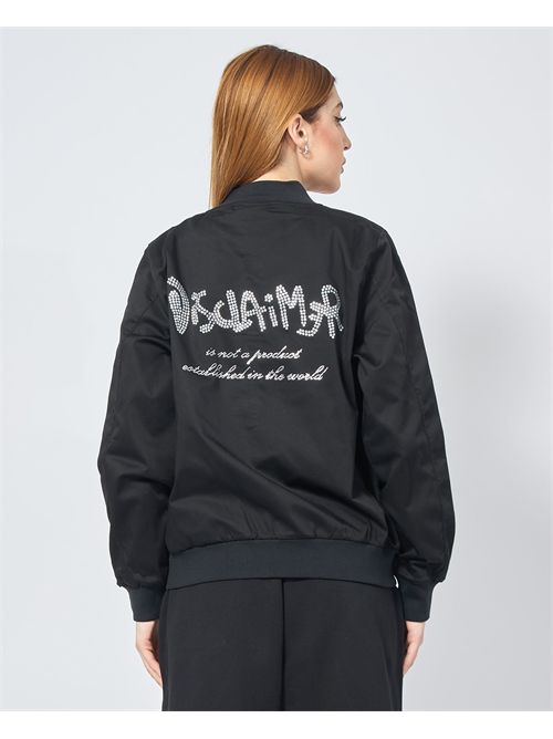 Black Disclaimer Jacket with Rhinestones on the Back DISCLAIMER | DS54977NERO