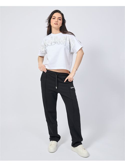 T-shirt donna Disclaimer con paillettes