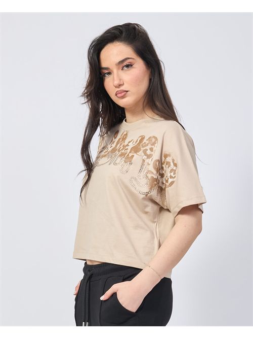 Disclaimer women's t-shirt with sequins DISCLAIMER | DS54981SAFARI