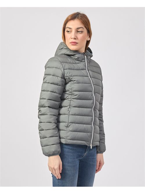 Atlantic Ecoalf women's down jacket with hood and logo ECOALF | WGAJKATLAN0987309