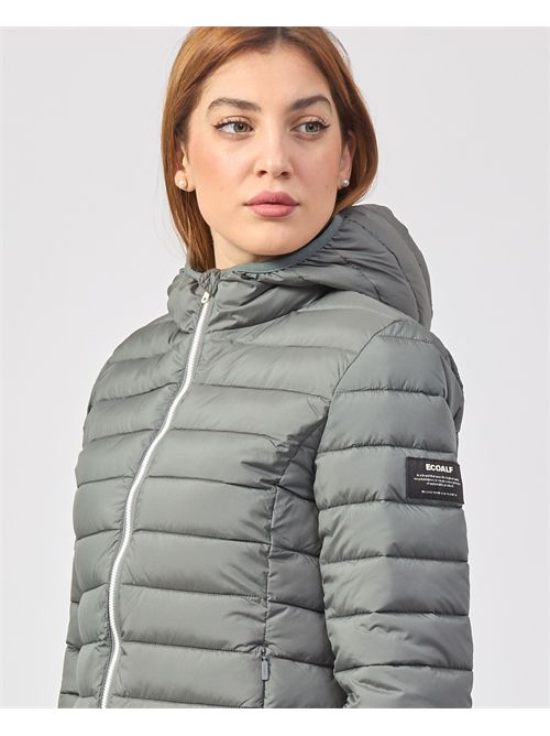 Atlantic Ecoalf women's down jacket with hood and logo ECOALF | WGAJKATLAN0987309