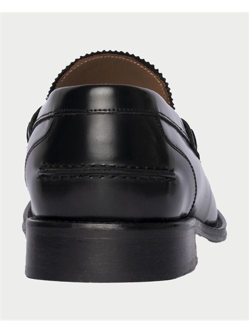 Exton College Men's Moccasin Abrasivato Black EXTON | 102NERO