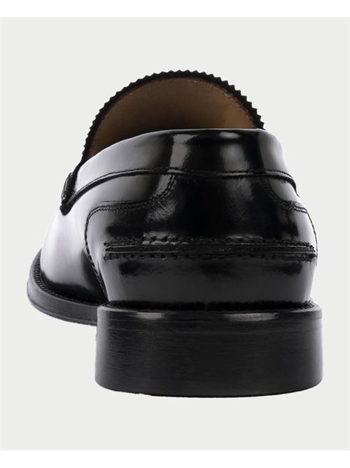 Mocassins pour hommes du Collège Exton, cuir lisse brossé bleu EXTON | 103NERO