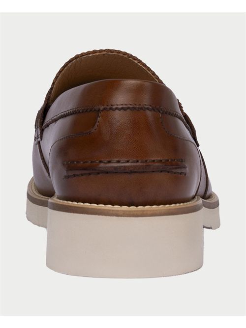 Mocassins pour hommes Exton en cuir de veau et bois EXTON | 2102LEGNO