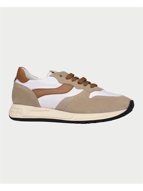 Exton Men's Sneakers Suede and Beige Fabric EXTON | 6355